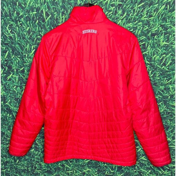 Nebraska Cornhuskers Men’s Medium Red Columbia Omni Heat Full Zip Puffer Jacket - Picture 4 of 6